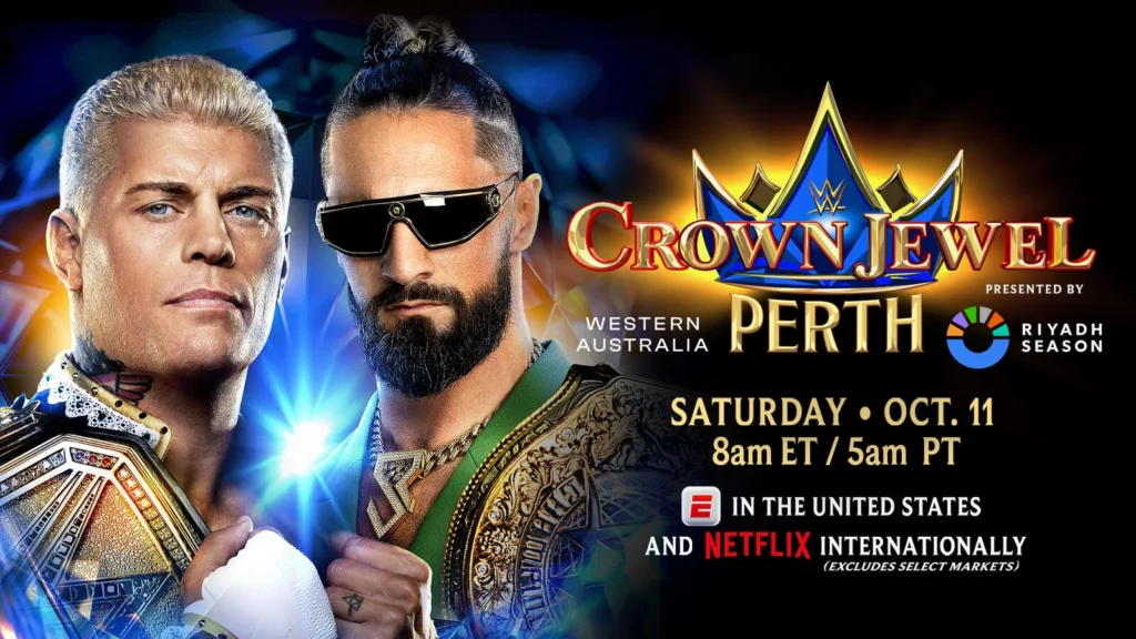 Cody Rhodes vs Seth Rollins WWE Crown Jewel 2025 Perth